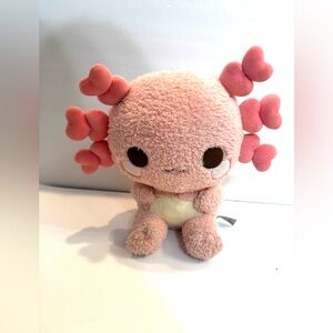 Axolotl #plush Goals  10" Plush Lottle Axolotl Pink Cuddle Barn Big Head Cute